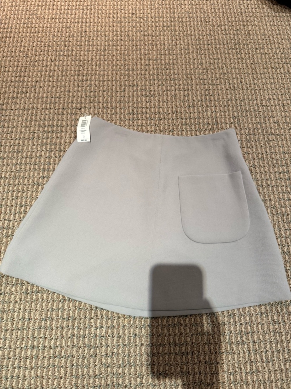 Aritzia Wilfred Light Gray A-Line Mini Skirt with Patch Pocket